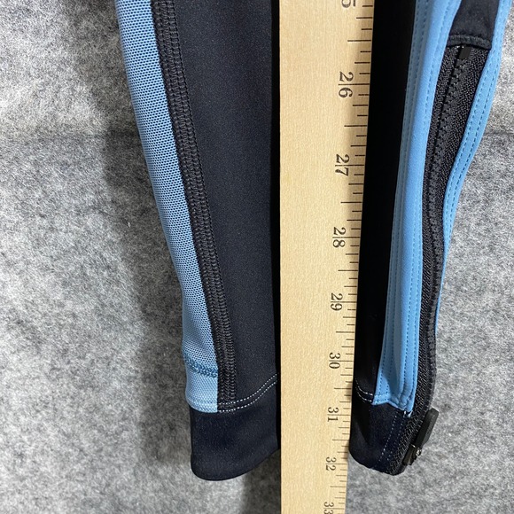 Lululemon Leggings 4 Black Blue Zip The Line Crop High Rise Capri Workout - Picture 11 of 16